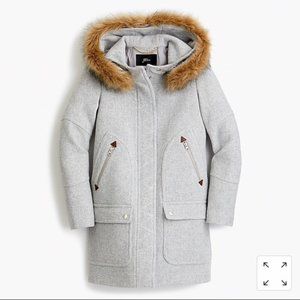 J Crew Chateau Parka in Stadium Wool 12p